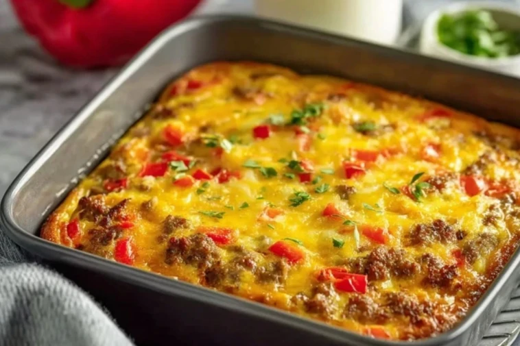 Juicy Crustless Sausage And Pepper Quiche