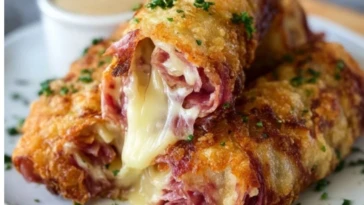Keto Crispy Reuben Roll-Ups