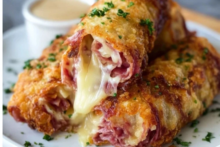 Keto Crispy Reuben Roll-Ups