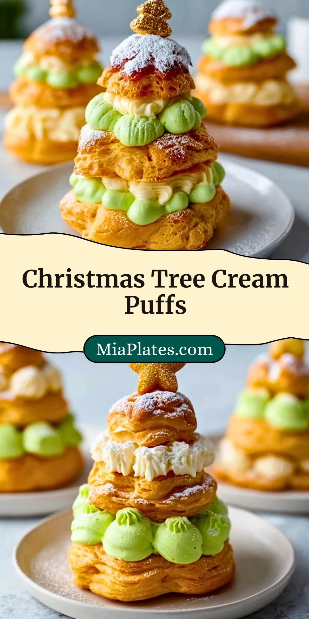 Christmas Tree Cream Puffs (3)