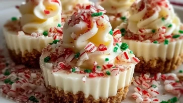 No-Bake Christmas Mini Cheesecakes