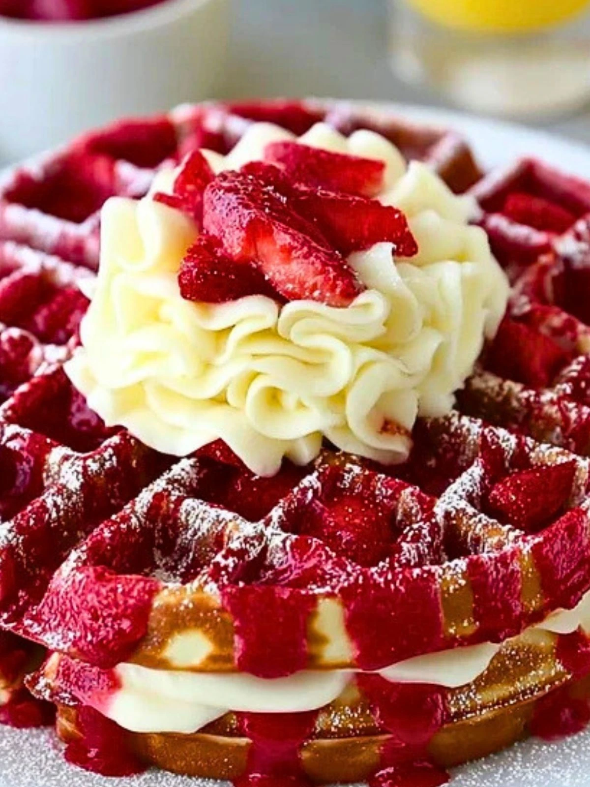 Strawberry Cheesecake Stuffed Waffles (1)