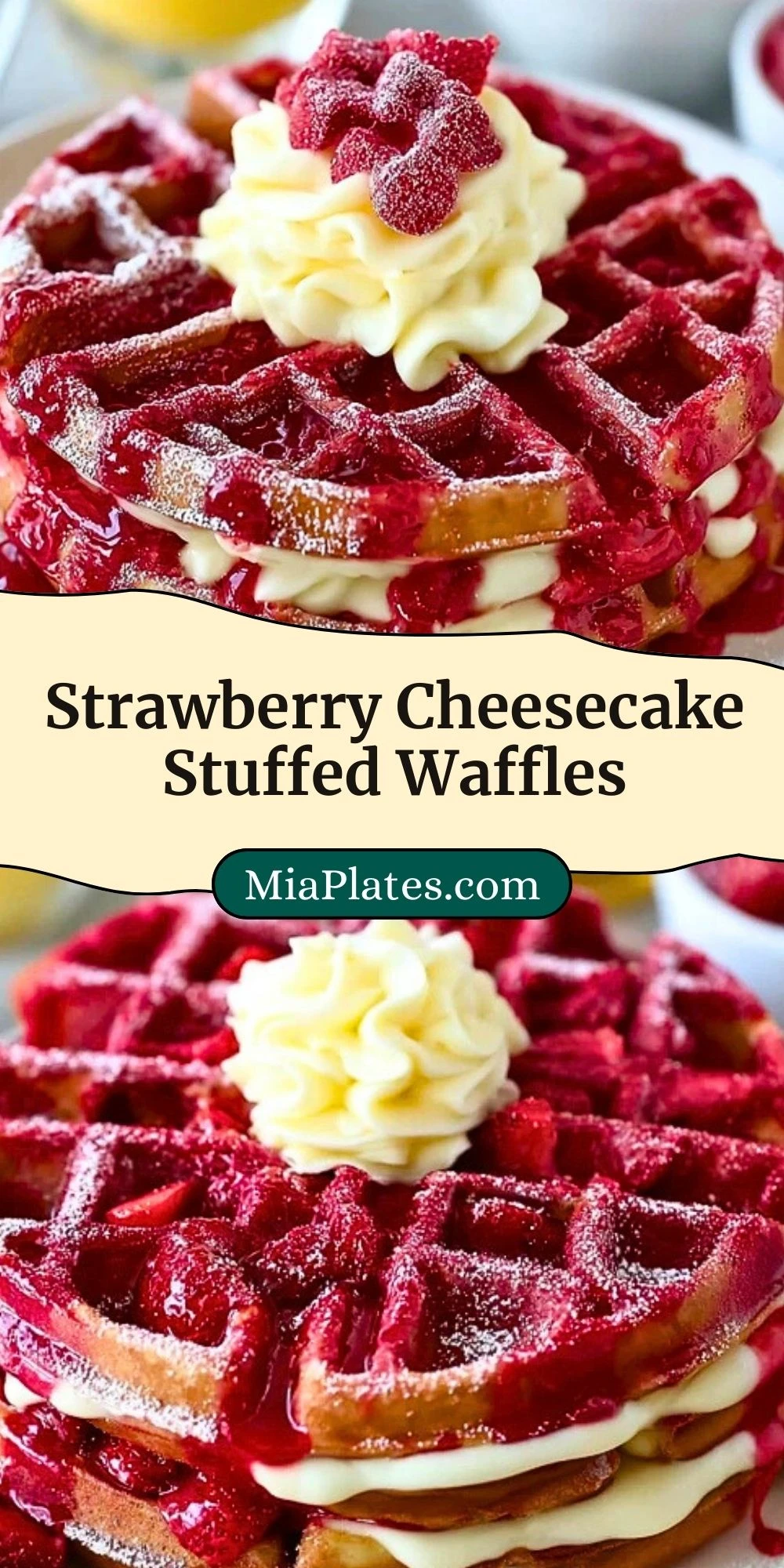 Strawberry Cheesecake Stuffed Waffles (3)