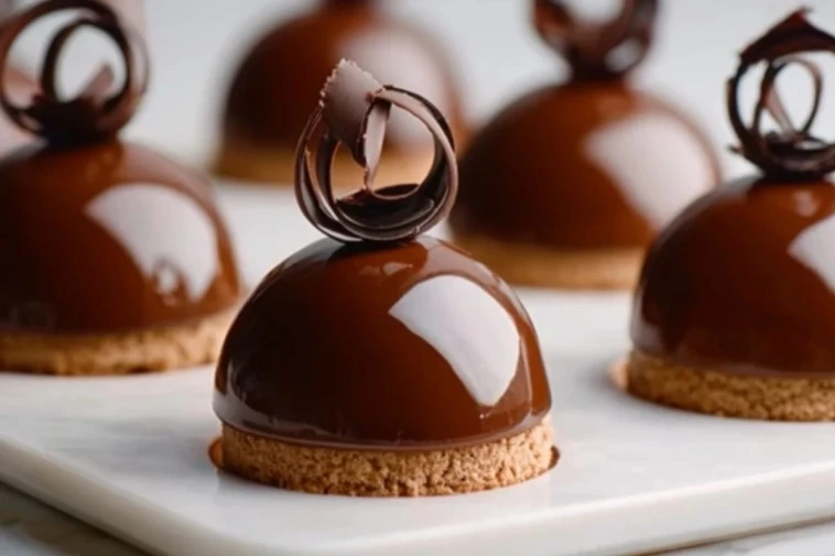 Elegant Chocolate Mascarpone Dome Dessert