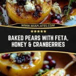 Baked Pears with Feta, Honey & Cranberries (2)