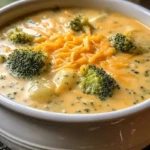 Creamy Crockpot Cheesy Potato Broccoli Soup