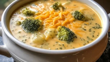 Creamy Crockpot Cheesy Potato Broccoli Soup