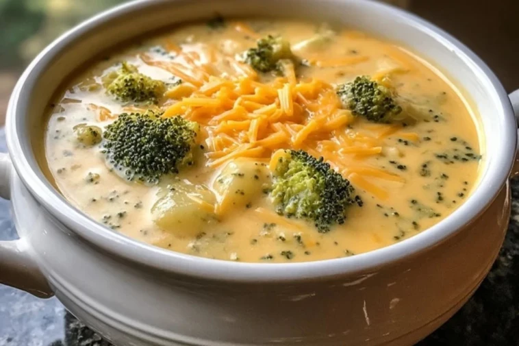 Creamy Crockpot Cheesy Potato Broccoli Soup