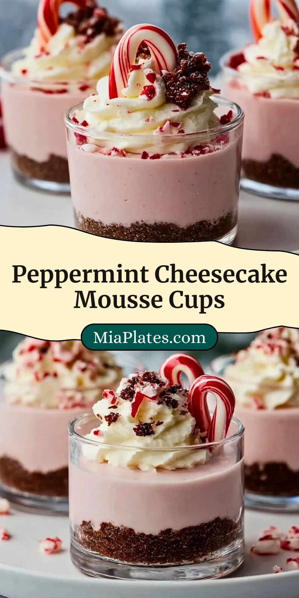 Peppermint Cheesecake Mousse Cups (3)