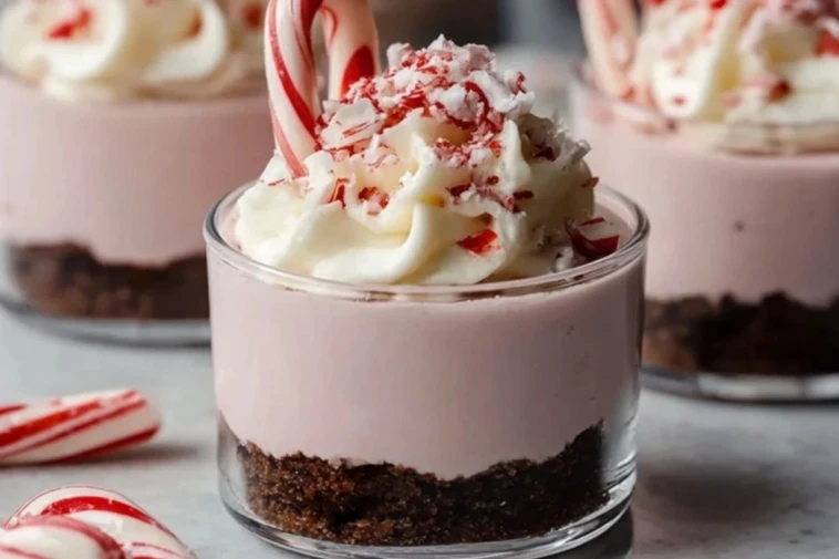 Peppermint Cheesecake Mousse Cups