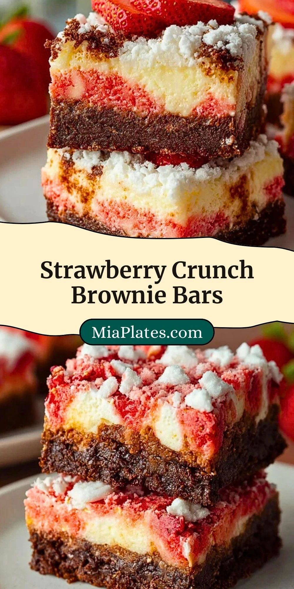 Strawberry Crunch Brownie Bars (3)