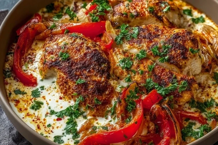 Turkish Chicken with Creamy White Sauce