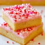 Valentine's Day Frosted Sugar Cookie Bars
