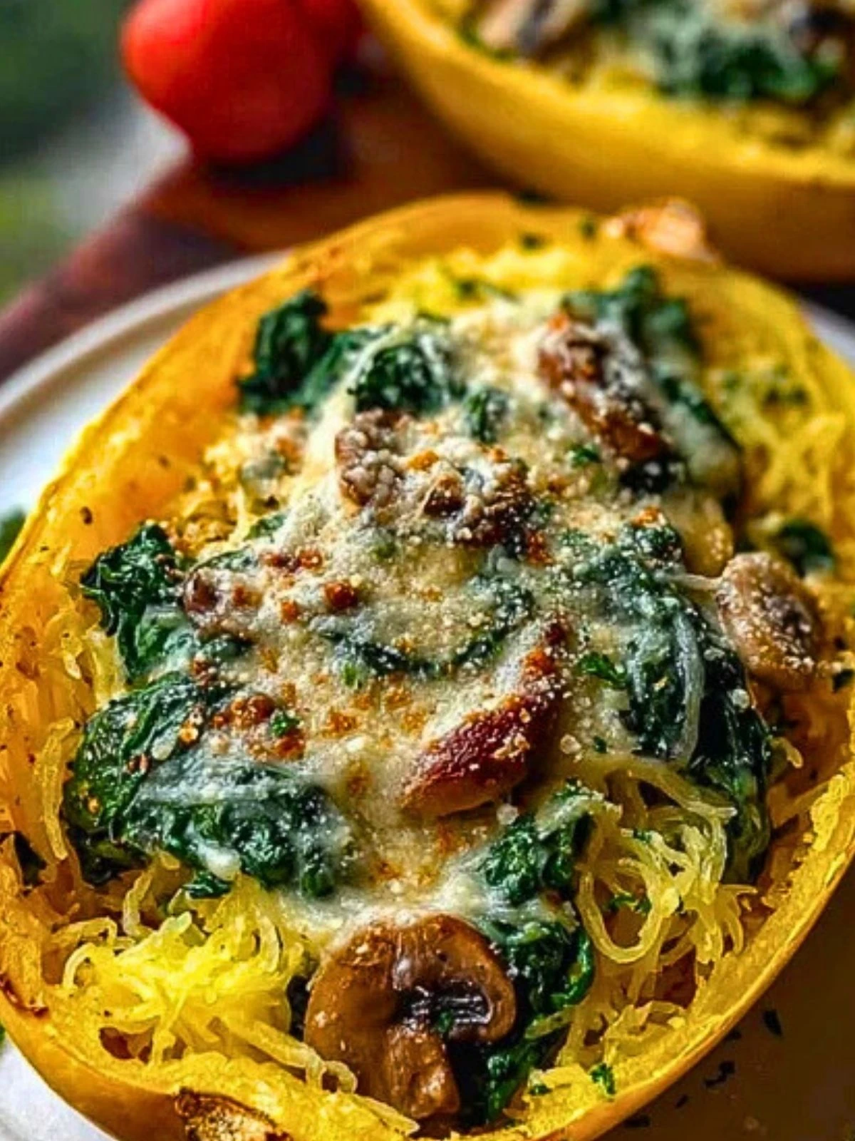 Spaghetti Squash with Spinach and Cheese (1)