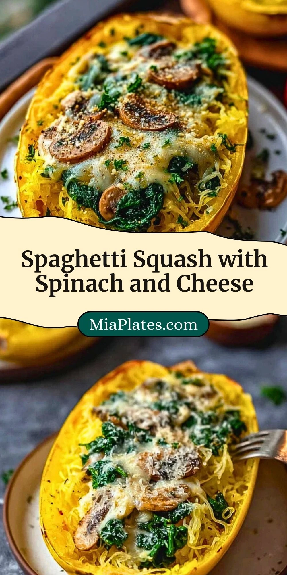 Spaghetti Squash with Spinach and Cheese (2)