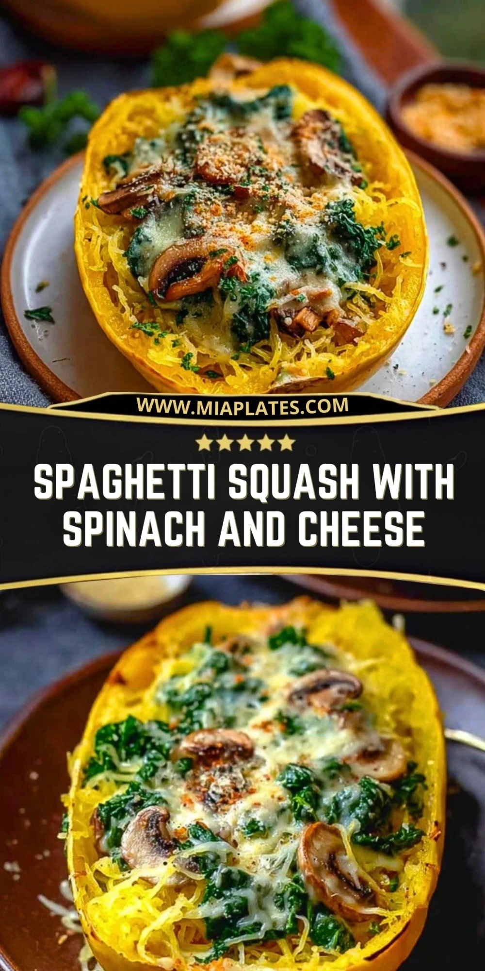 Spaghetti Squash with Spinach and Cheese (3)