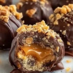 No Bake Caramel Crunch Butterfinger Truffles