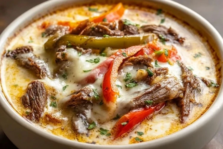 Philly Cheesesteak Soup