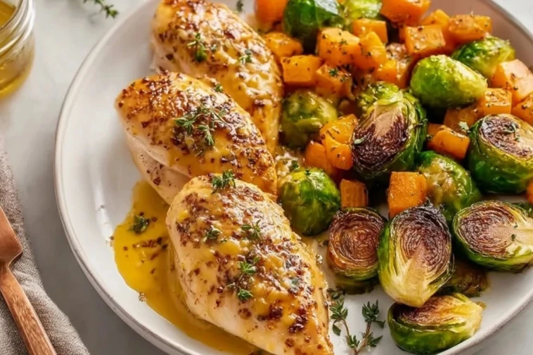 Sheet Pan Honey Dijon Chicken with Veggies