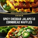Spicy Cheddar Jalapeño Cornbread Waffles (2)