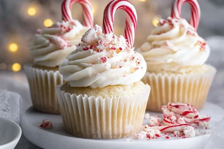 White Chocolate Peppermint Cupcakes