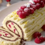 White Chocolate Raspberry Yule Log
