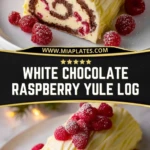 White Chocolate Raspberry Yule Log (2)