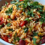 Healthy Mediterranean Rice and Beans