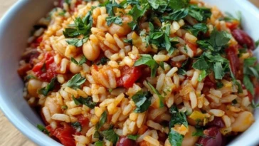 Healthy Mediterranean Rice and Beans
