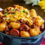 Ultimate Crockpot Chili Dog Casserole