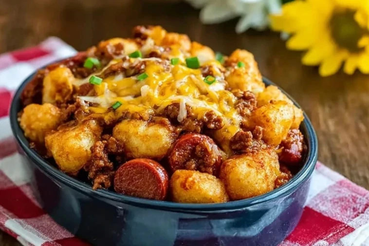 Ultimate Crockpot Chili Dog Casserole