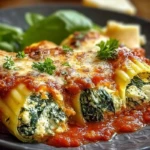 Spinach and Ricotta Stuffed Manicotti