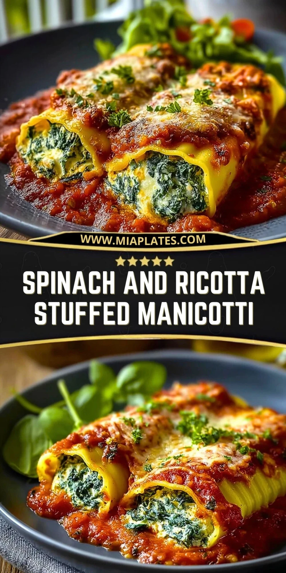 Spinach and Ricotta Stuffed Manicotti (2)