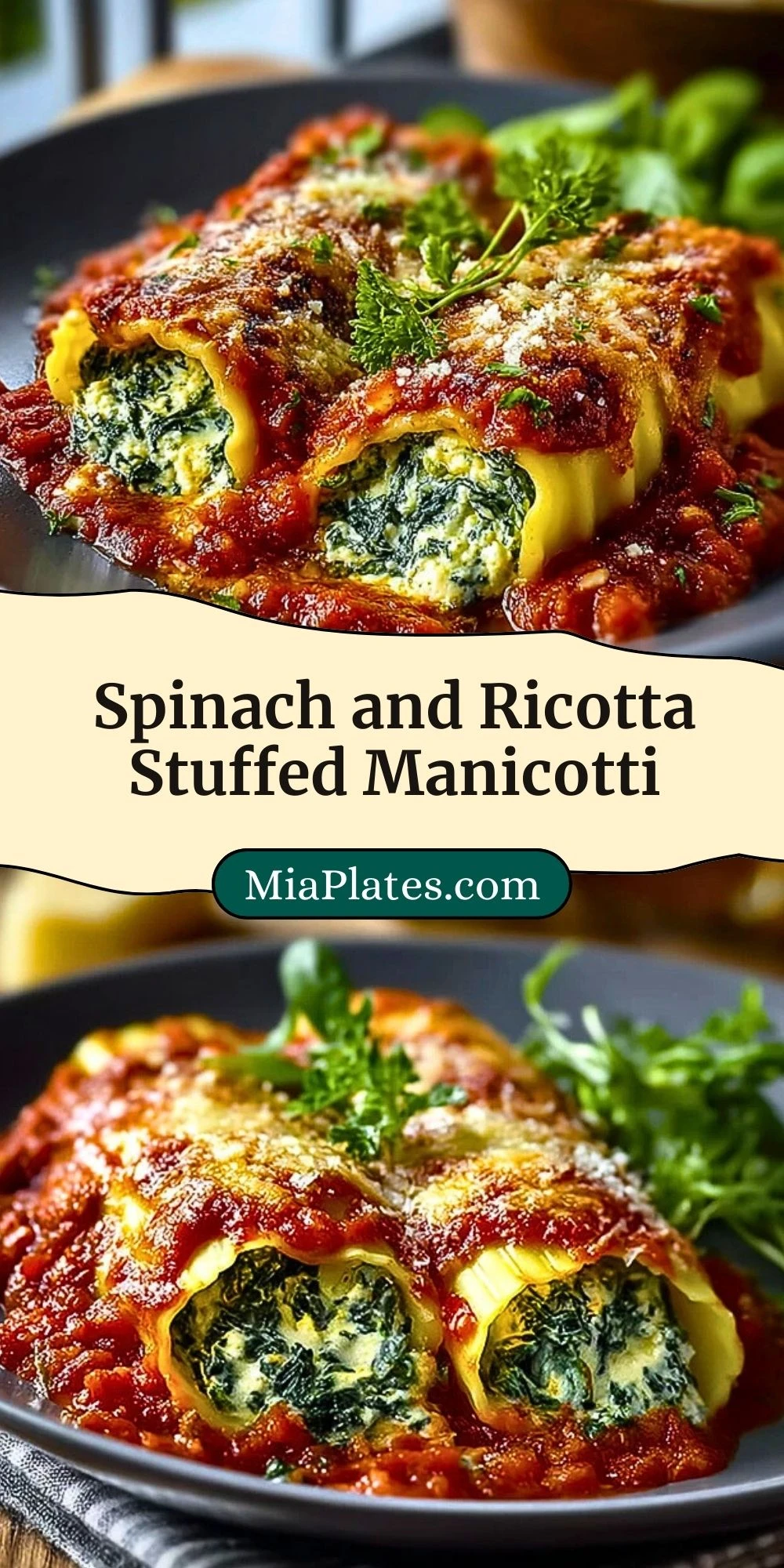 Spinach and Ricotta Stuffed Manicotti (3)