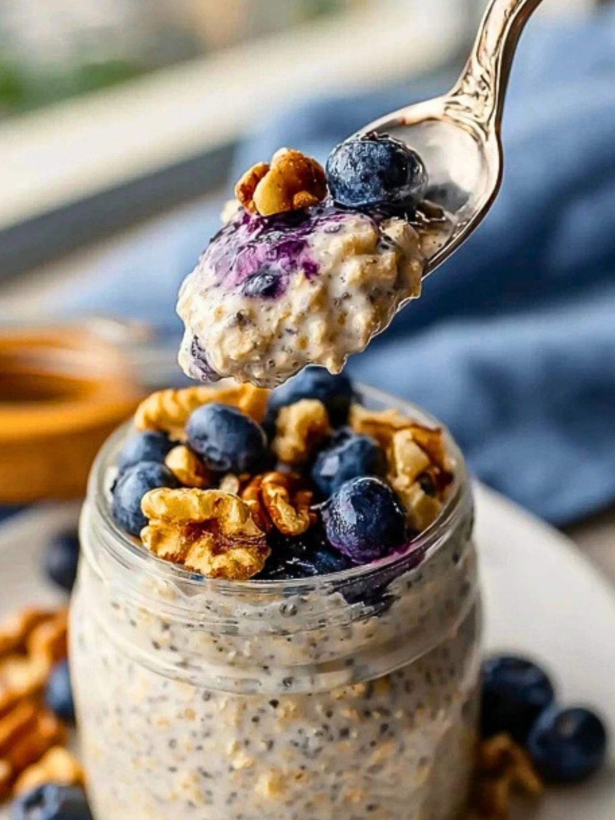 Blueberry Overnight Oats With Yogurt (1)