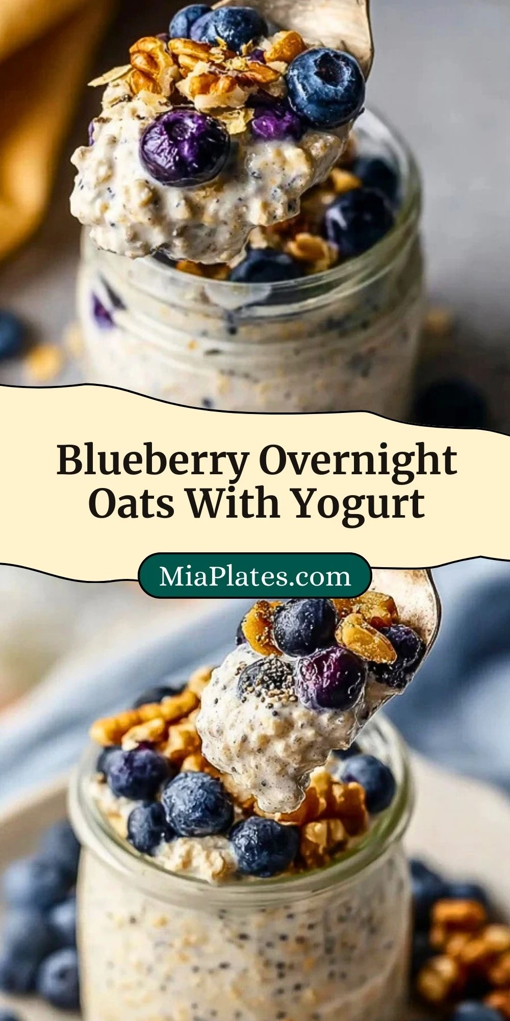 Blueberry Overnight Oats With Yogurt (3)