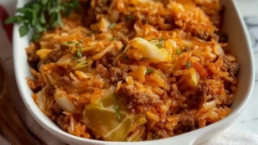 Budget Ground Beef And Cabbage Casserole