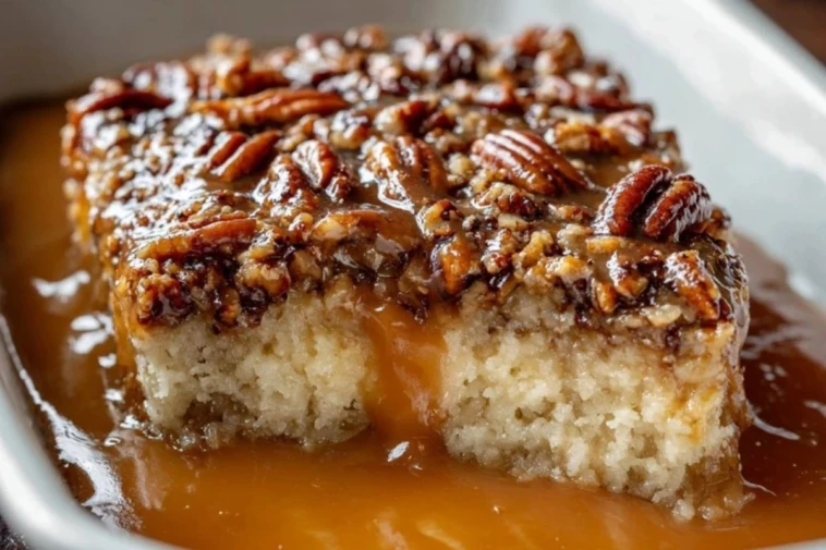 Butter Pecan Praline Poke Cake