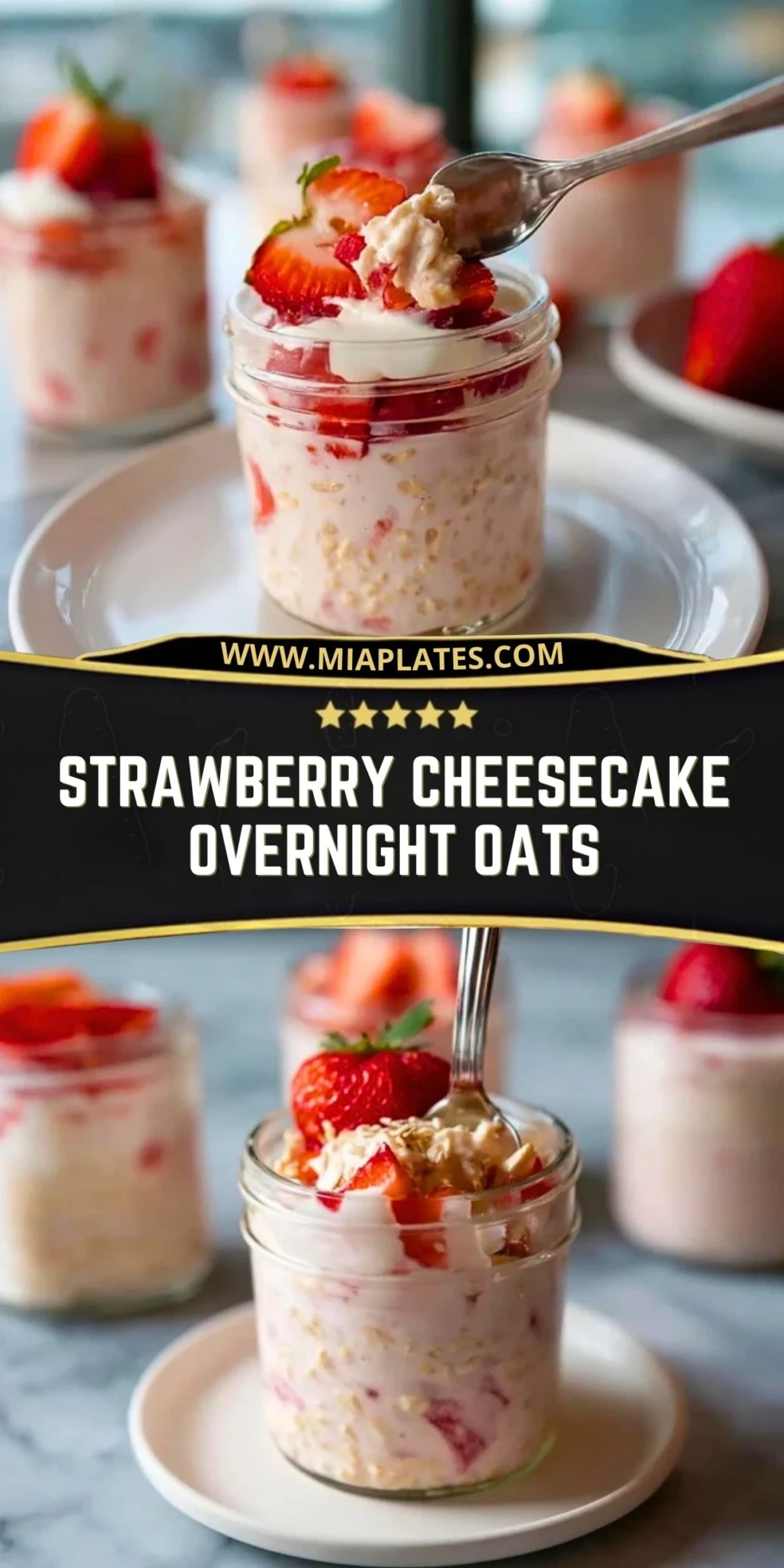 Strawberry Cheesecake Overnight Oats (2)