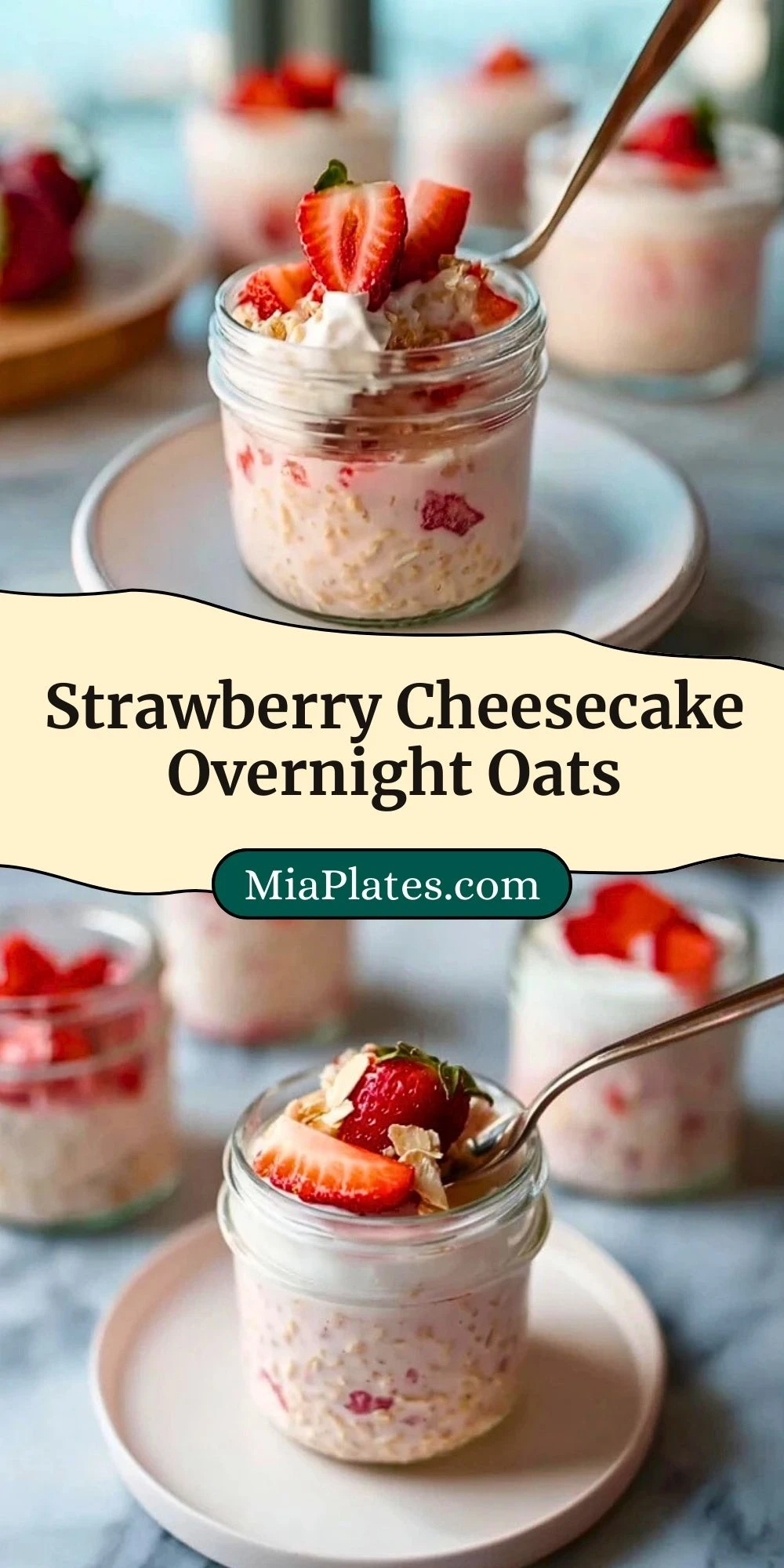 Strawberry Cheesecake Overnight Oats (3)