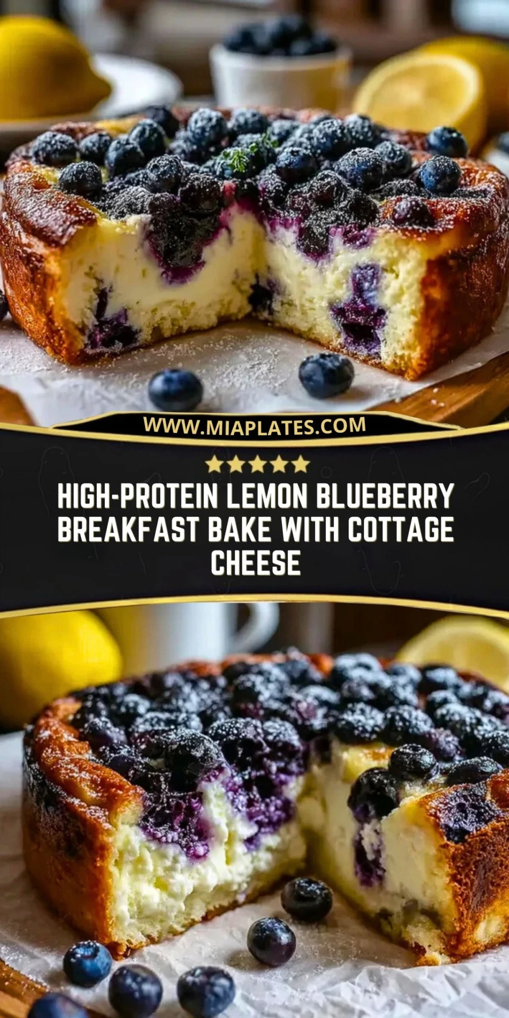 High-Protein Lemon Blueberry Breakfast Bake with Cottage Cheese (2)