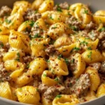 Creamy One-Pot Beef & Shells