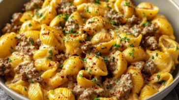 Creamy One-Pot Beef & Shells