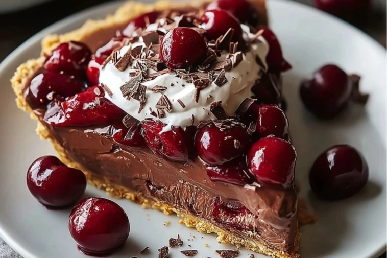 No-Bake Chocolate Cherry Pie