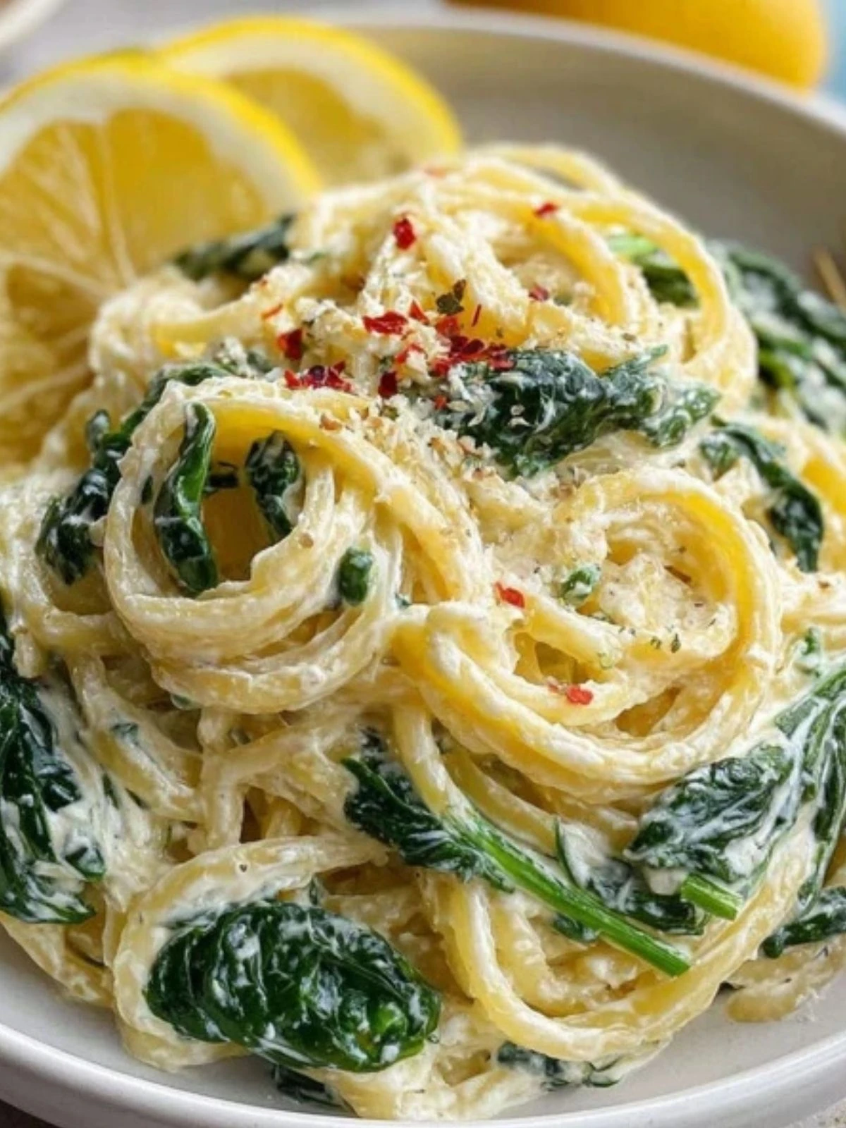 Quick 10-Minute Lemon Ricotta Pasta with Spinach (1)