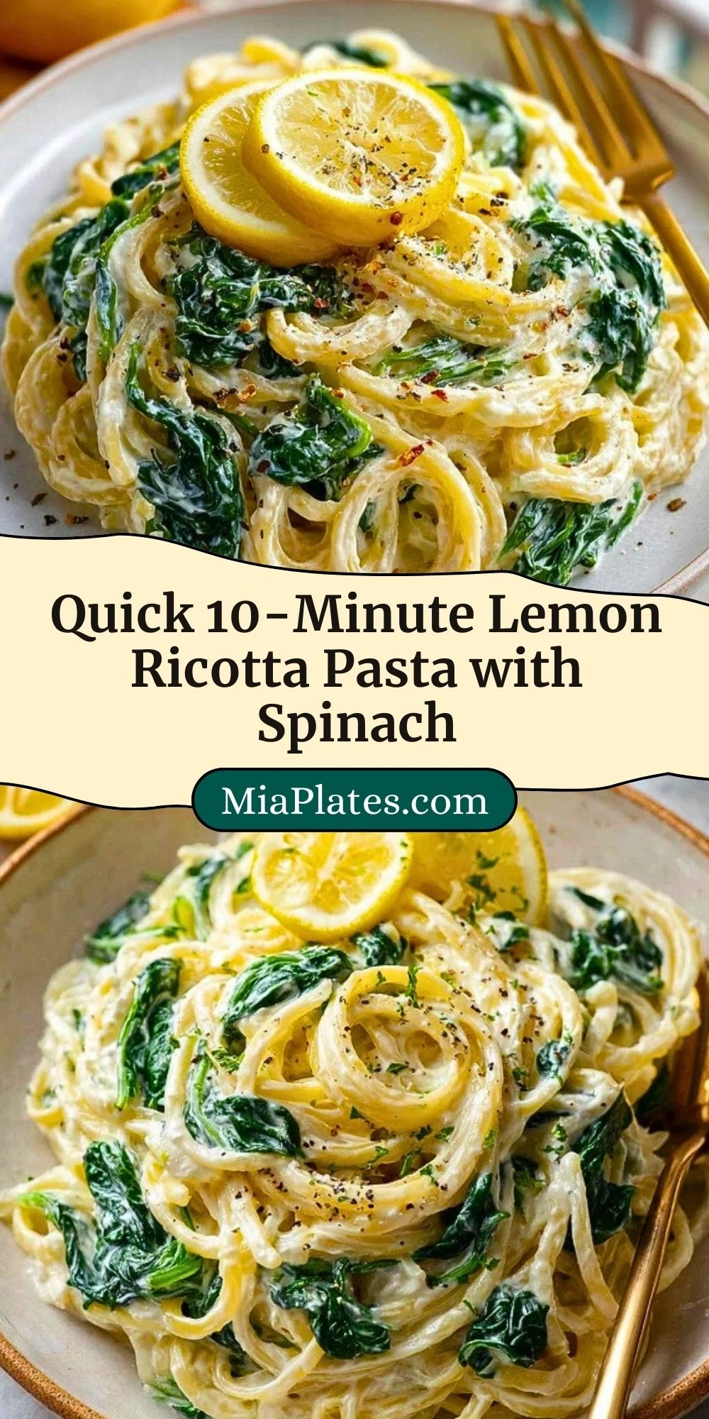 Quick 10-Minute Lemon Ricotta Pasta with Spinach (3)