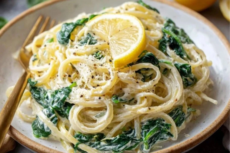 Quick 10-Minute Lemon Ricotta Pasta with Spinach