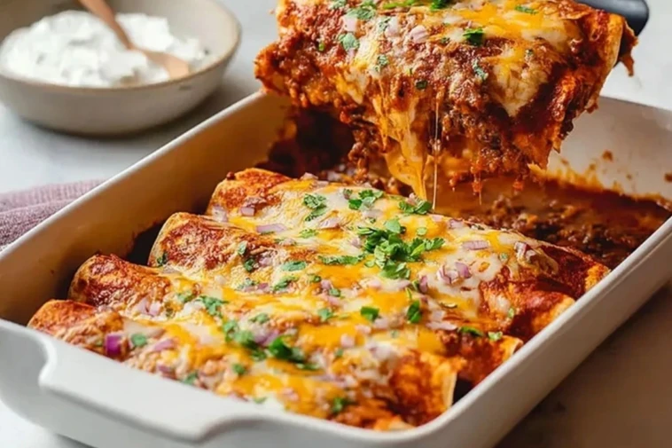 Beef Enchiladas With Red Sauce