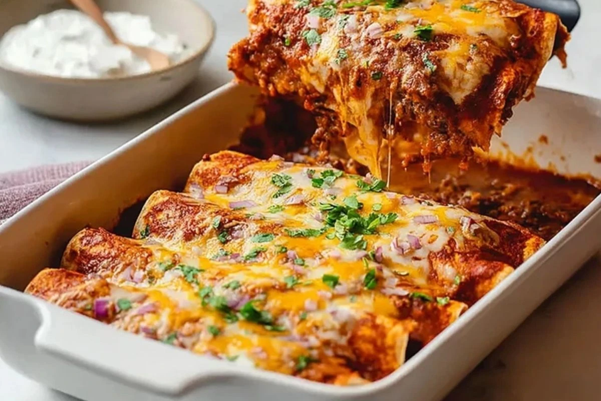 Beef Enchiladas With Red Sauce