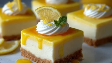 Heavenly Lemon Cheesecake Bars